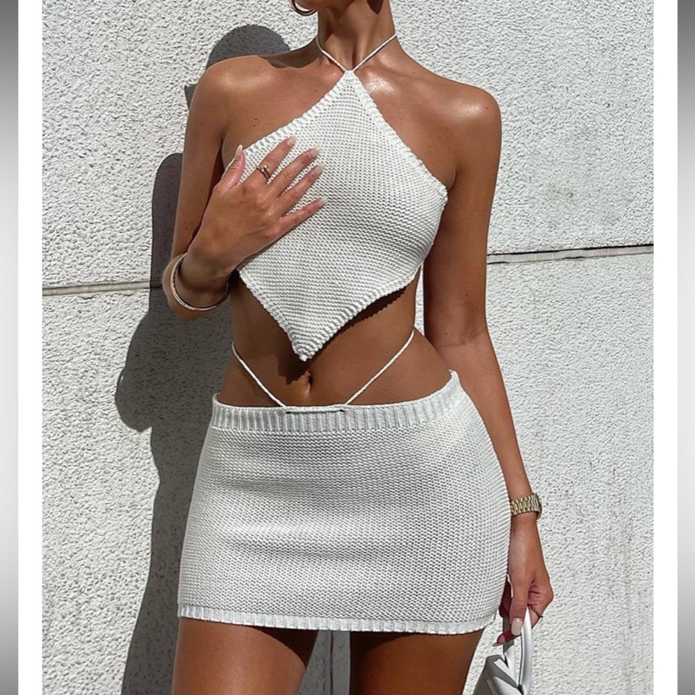 White Fox: First Class Halter Crop Orange